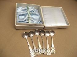6 VTG? Soviet CCCP USSR Russian 3 Small Ladles Condiment Spoons withBox Nice