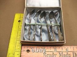 6 VTG? Soviet CCCP USSR Russian 3 Small Ladles Condiment Spoons withBox Nice