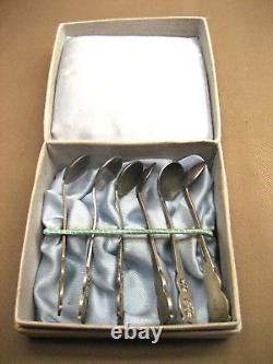 6 VTG? Soviet CCCP USSR Russian 3 Small Ladles Condiment Spoons withBox Nice