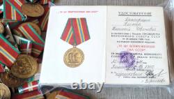 70 years of the armed forces Set of 100 USSR Soviet russian military medals+doc