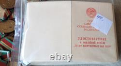 70 years of the armed forces Set of 100 USSR Soviet russian military medals+doc