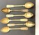 875 Vtg Set Of 6 Silver Tea Spoons Urss Soviet Union Russian