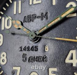 AVRM USSR Russian Soviet Military Tank Panel Clock 5 Days #14145