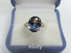 Alexandrite Vintage Russian Sterling Silver 875 Ring Antique Jewelry USSR Size 7