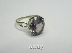 Alexandrite Vintage Russian Sterling Silver 875 Ring Antique Jewelry USSR Size 7