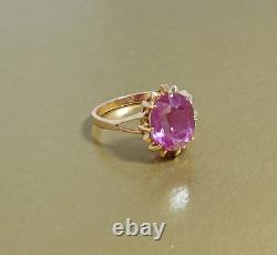 Antique Retro Classic ring Russian Vintage Soviet USSR jewelry Red Gold 14K 583