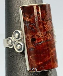 Antique Soviet/USSR/Russian Ring (S/S 875) Natural JASPER Women's Size 4.25