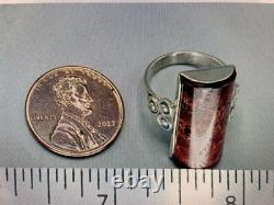 Antique Soviet/USSR/Russian Ring (S/S 875) Natural JASPER Women's Size 4.25