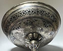 Antique Sterling Silver 875 Kubachi Bowl Russian Niello Soviet USSR Rare Old 20c