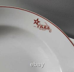 Antique USSR Russian soviet propaganda Red Army porcelain plate