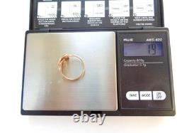 Antique USSR Soviet Union Russian 583 Solid 14K Gold Blue Stone Ring 1.9g Sz 8