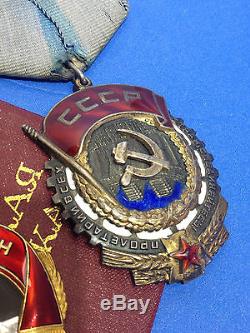 Authentic SOVIET RUSSIAN LENIN SET ORDER BADGE GOLD & PLATINUM MEDALS #283703