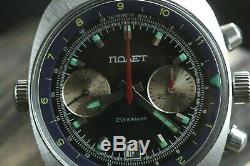 Best Poljot 3133 Chronograph Legendary USSR Russian Military Wristwatch Serviced
