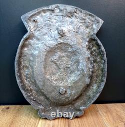 Big Old Coat of Arms USSR Sign Antique Metal Emblem Soviet Russian Very Rare