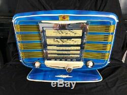 Blue snake VINTAGE RADIO ZVEZDA 54 TUBE RADIO Russian Soviet USSR