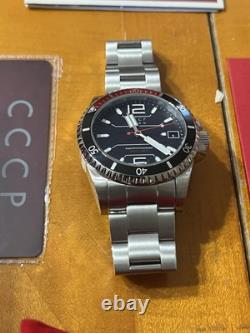 CCCP Alfa 200 Diver CP-7081-11 Wristwatch Black Russian Ussr Stainless Steel
