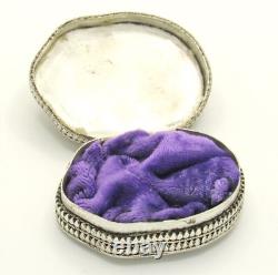 CCCP Soviet Union Russian USSR WWII Badge Honor Medal Ring Box Sterling Silver