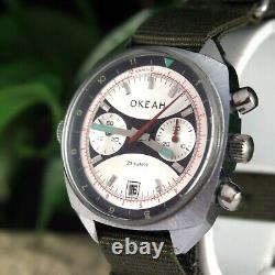 Chronograph OCEAN Poljot Watch Soviet Russian Vintage USSR Sturmanskie Cal 3133