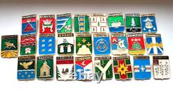 City coats of arms Tver Region 25 RARE USSR Soviet russian badges pins