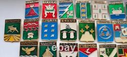 City coats of arms Tver Region 25 RARE USSR Soviet russian badges pins