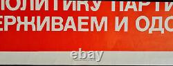 Communist Party Of Soviet Union & Farmers In Ussr Russian Soviet Vintage Poster