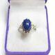 Cute Vintage Soviet Ring Russian Sterling Silver 925 Lapis Lazuli Ussr Size 8