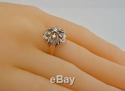 Diamond Ring Russian USSR. 44cttw 14K Pink Rose Gold Soviet Union Vintage