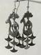 Earrings Ussr Silver 875 Soviet Russian Old Antique Vintage Accessories