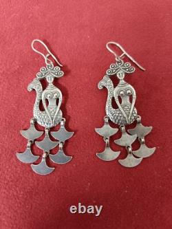 Earrings USSR silver 875 Soviet Russian Old Antique vintage accessories