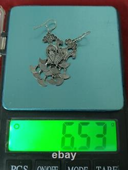 Earrings USSR silver 875 Soviet Russian Old Antique vintage accessories