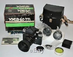 Exc! Never Used! 1991 Russian Ussr Kiev-60 Medium Format Camera, Full Set (2)