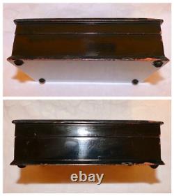 FEDOSKINO Soviet USSR Russian Large Lacquer Box Hand Painted TROYKA Signed Dated FEDOSKINO Soviet USSR Russian Large Lacquer Box Hand Painted TROYKA Signed Dated