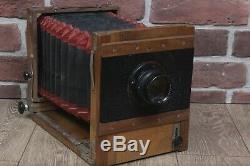 FK FKD 13x18 Russian USSR Large Format Wooden Camera Industar 51 Lens