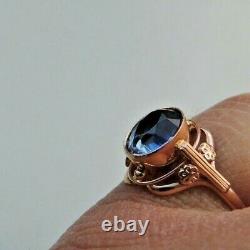 Fanatic Vintage Soviet Russian 583,14k Solid Gold Ring Size 8