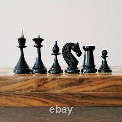 Fastship Middle Classic soviet chess set Wooden Russian Vintage USSR antique