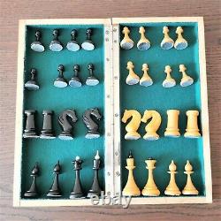 Fastship Middle Classic soviet chess set Wooden Russian Vintage USSR antique