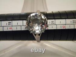 Fine Vintage Russian Rock Crystal Ring Sterling Silver 875 Jewelry USSR Size 11