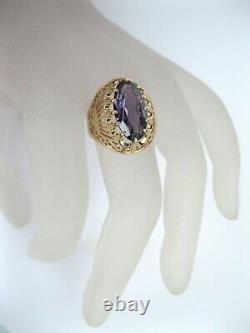 GOLD RING 14K 583 Alexandrite Size 8.5 Soviet Union Russia USSR original vintage