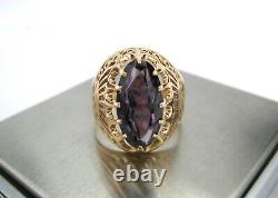 GOLD RING 14K 583 Alexandrite Size 8.5 Soviet Union Russia USSR original vintage