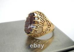 GOLD RING 14K 583 Alexandrite Size 8.5 Soviet Union Russia USSR original vintage