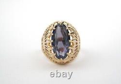 GOLD RING 14K 583 Alexandrite Size 8.5 Soviet Union Russia USSR original vintage