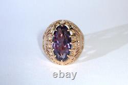 GOLD RING 14K 583 Alexandrite Size 8.5 Soviet Union Russia USSR original vintage