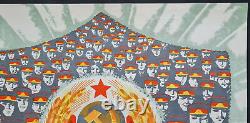 Glory Soviet Militia Police Impressive Ussr Russian Vintage Propaganda Poster