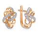 Gold Earrings Russian Rose Gold 14k 585 Fine Jewelry 1.83g New With Tag Ussr