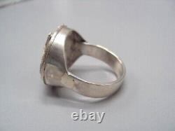 Huge Antique Soviet USSR Wolf Sterling Silver 925 Ring Men's Jewelry Size 11.5