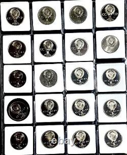 Huge Russian Soviet Commemorative 1 Rouble 60 Coin Lot, Nice Collection