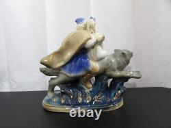 Ivan Tsarevich on Gray Wolf Gzhel Porcelain Figurine Soviet Russian USSR 50s