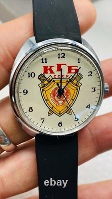 KGB CCCP Russian Vintage Watch Raketa USSR Soviet Russian Men's Wristwatch