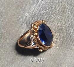 LARGE VINTAGE 14K 583 ROSE GOLD RUSSIAN SOVIET 1970s USSR RING