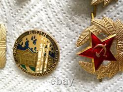LOT USSR, RUSSIAN, SOVIET MILITARY Badges Red Star, Patriotic, Labor Pins